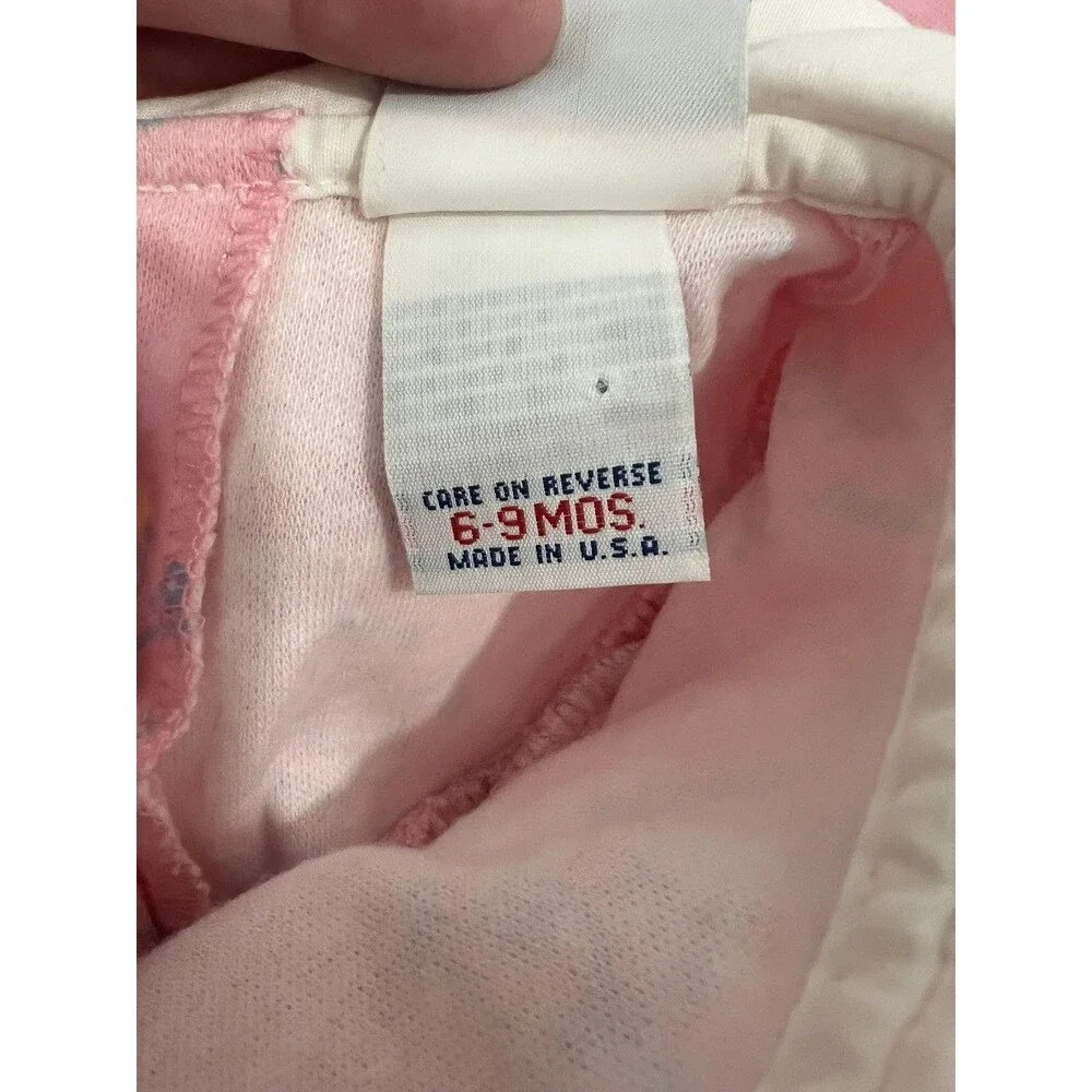 Osh Kosh Baby B'Gosh Vintage Pink Floral Bubble Romper One Piece Size 6-9 Month
